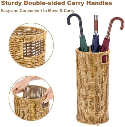 OwnMy Rattan Umbrella Holder for Entryway - Image 4