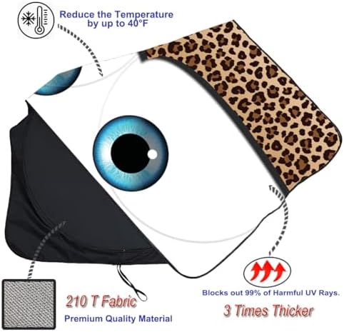 GVEN Windshield Sun Shades Car Sun Shade Protector Blocks UV Rays - Image 6