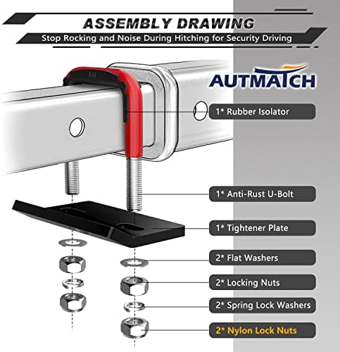 AUTMATCH Hitch Tightener Anti-Rattle Clamp - Image 3