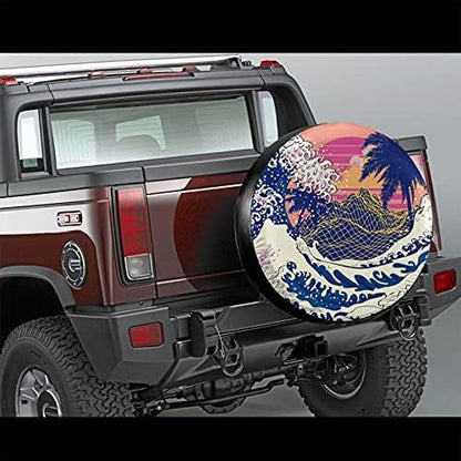 Siski Waves Spare Tire Cover Wheel Protectors Weatherproof Universal - Image 2