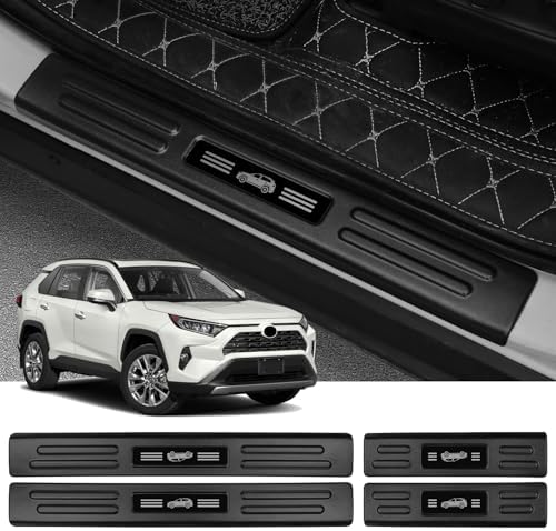 4PCS Door Sill Protector for Toyota RAV4 2025 2024 2023 2022 2021 2020 2019 by Bercicci
