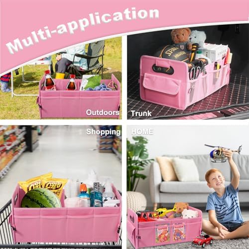 JiatuA Car Trunk Organizer, Collapsible Car Organizers and Storage Pink - Image 7