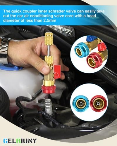 AC Schrader Valve Core Remover Tool Kit, R134a R1234YF R22 - Image 7
