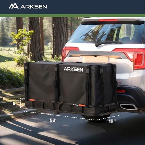 ARKSEN 53" x 19" x 5" Steel Hitch Cargo Carrier - Image 4