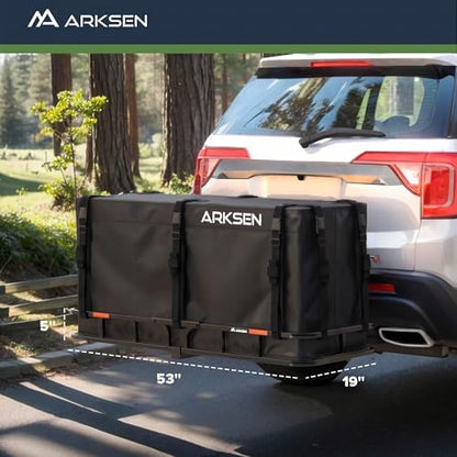 ARKSEN 53" x 19" x 5" Steel Hitch Cargo Carrier - Image 4