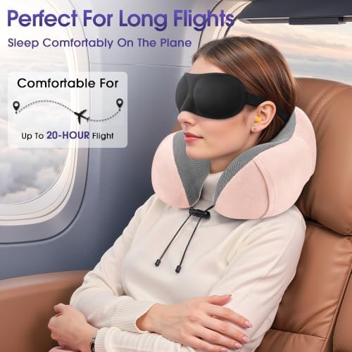 CloudBliss Neck Pillow for Airplanes, Memory Foam Travel Pillow - Image 4