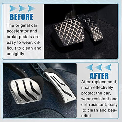 X AUTOHAUX 3Pcs Accelerator Pedal and Brake Pedal Cover Set - Image 3