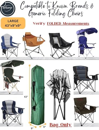 43"x9"x9" Replacement Bag for Folding Camping Chair, Camp Chairs, Yoga Mat - Image 4
