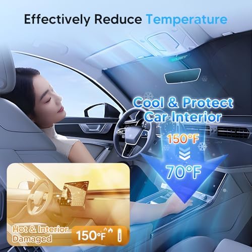 KUST Windshield Sun Shade for Chevy Chevrolet Equinox EV 2024-2025 2026 Custom - Image 3