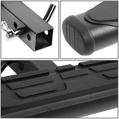 Auto Dynasty Universal 26 Inches Black Powder Coated Oval Rear Tow Hitch Step - Image 3