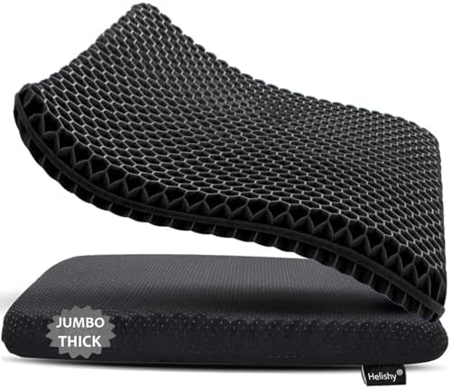 Gel Seat Cushion, Jumbo&Thick Gel Cushion Chair Pads by Helishy
