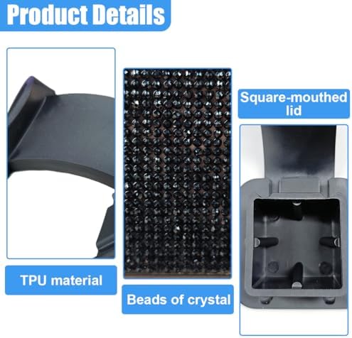 Bling Trailer Hitch Cover, 2 Inch Dust-Resistant Square Mouth Receiver Tube - Image 3