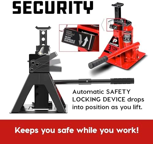 POWERBUILT 3 Ton All-in-One Hydraulic Bottle Jack and Jackstand in One - Image 6