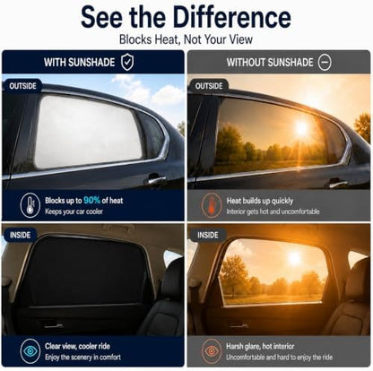 Car Rear Side Window Shades for 2015-2025 Ford F150 Rear Door Window Shade - Image 3