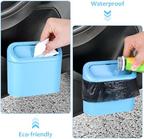 Accmor Car Trash Can with Lid, 2 Pack Mini Vehicle Garbage Can, Leakproof Auto - Image 4