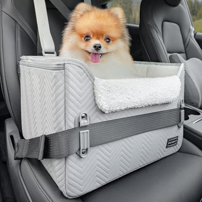 PETSFIT Dog Booster Car Seat, Waterproof PU Leather Dog Car Seats by Petsfit