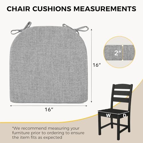 downluxe Indoor Chair Cushions for Dining Chairs, Soft and Comfortable Textured - Image 2