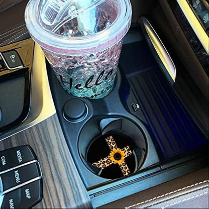 Car Coasters 2 Pack, Small 2.56" Absorbent Ceramic Coaster - Image 3
