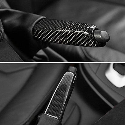 AIRSPEED Carbon Fiber Car Handbrake Cover Grip Handle Lever - Image 3