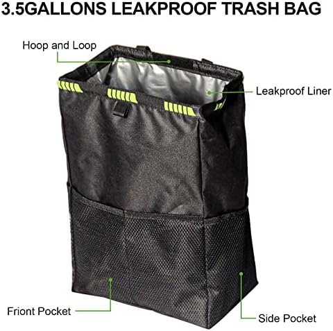 Car Trash Can, Car Trash Bag Hanging, 3.5 Gallons Ultra Large Capacity - Image 4