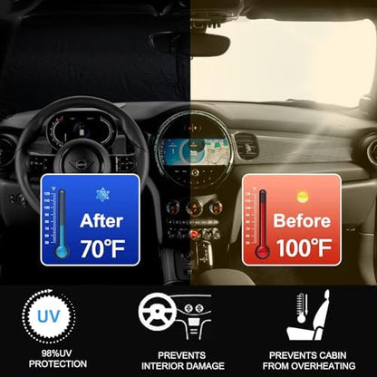 Foldable Front Windshield Sunshade fit - Image 2
