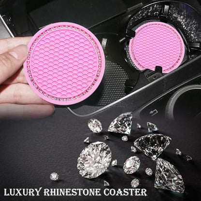 2PCS Bling Cup Holder Coaster, 2.75 Inch Auto Car Cup Holder Insert Coasters - Image 6