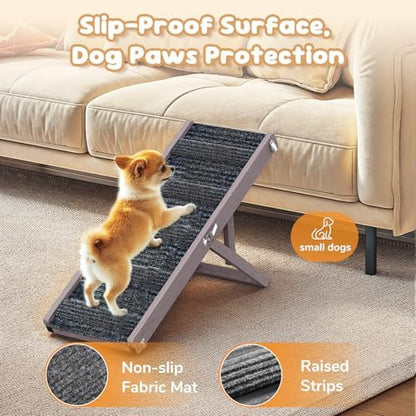 Pawaboo Dog Ramp for Couch Foldable, 5 Ajustable Height from 9.8" to 20.5" - Image 6