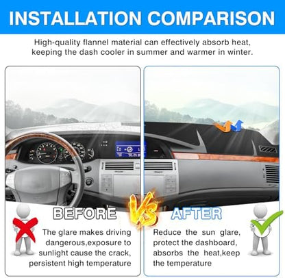 Autorder Dashboard Cover Mat for Toyota Avalon 2005-2010 Accessories Dash Cover - Image 3