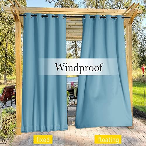 NICETOWN 2 Panels Gazebo Curtains Outdoor Waterproof & Windproof, Top and - Image 5
