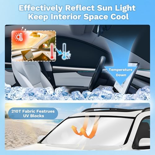 KUST Car Window Shades for Subaru Forester 2019-2024 Windshield Sun Shade Side - Image 3