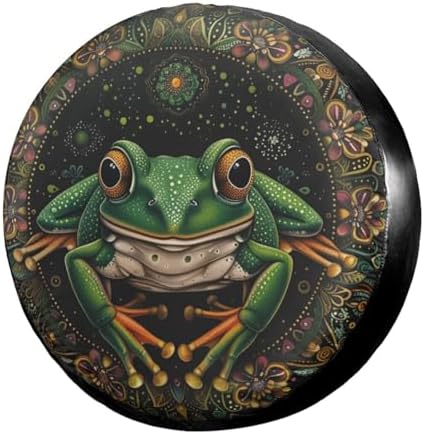 Delerain Bohemian Mandala Frog Spare Tire Cover Wheel Protectors Sun Protector by Delerain