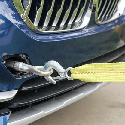 HFS Heavy-Duty Tow Strap with Hooks 10, 000-Pound Capacity Woven Polyester - Image 2