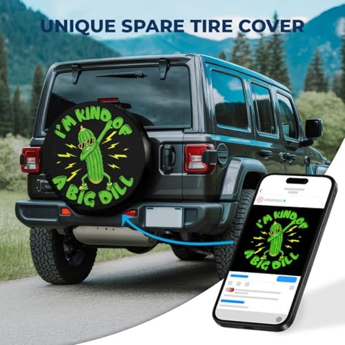 GENANY Funny Pickle Quote Thick PVC Leather Spare Tire Cover Size 14 - Image 2