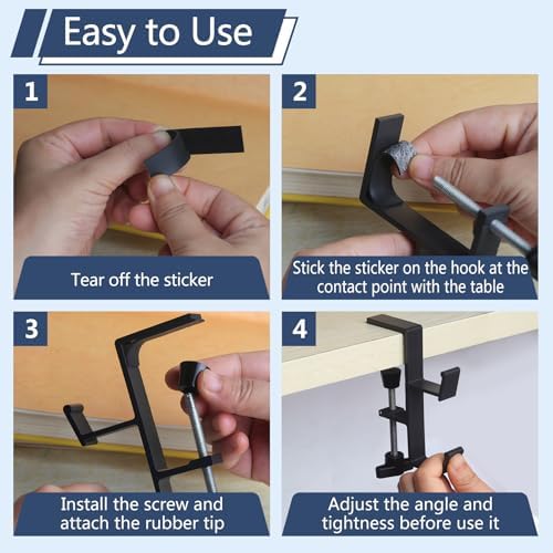 Desktop Hook Under-Table Handbag Hanger Wallet Hook Simple - Image 5