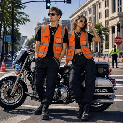 XIAKE Reflective Safety Vest for Men & Women High Visibility Class 2 Vest - Image 2