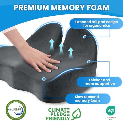CushZone Ergonomic Seat Cushion, Sciatica Support - Image 2