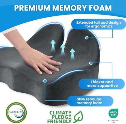 CushZone Ergonomic Seat Cushion, Sciatica Support - Image 2