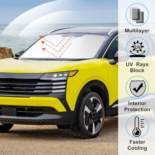 Windshield Sun Shade for 2025 2026 Nissan Kicks Accessories - Image 2