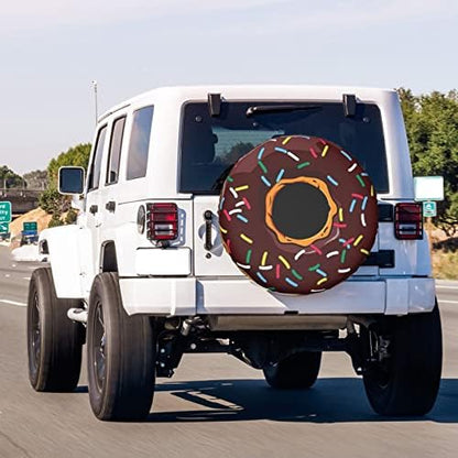 Donut Spare Tire Cover Dust-Proof Wheel Tire Cover Fit Trailer, SUV and Many - Image 3