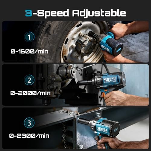 SEESII Upgraded Impact Wrench 1180 Ft-lbs: 1/2" High-Torque Impact Gun - Image 4