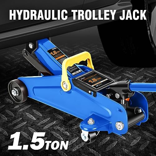 DNA Motoring 1.5 Ton Car Floor Jack Low Profile Hydraulic Trolley Service/Floor - Image 2