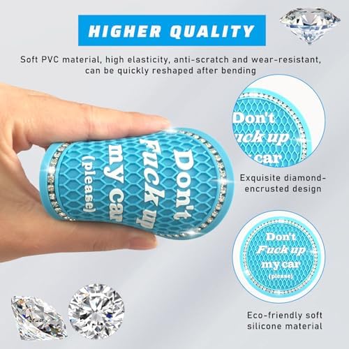 4 PCS Bling Car Cup Coaster, 2.75 Inch Anti-Slip Cup Holder Insert Coasters - Image 3