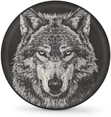 Spare Tire Cover for RV Trailer, Animals Wolf Tire Covers Universal Fit for by Unknown