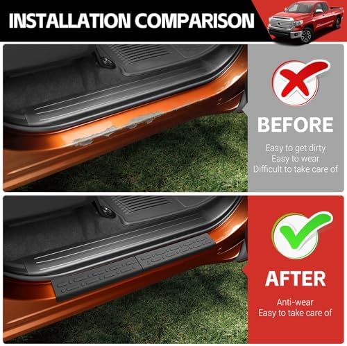 Door Sill Guards Kit Fit for 2019-2026 Dodge RAM 1500 Accessories Entry Guard - Image 2