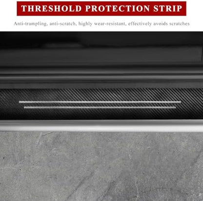 9 PCS Car Door Sill Protector, Anti-Scratch Carbon Fiber Car Door Entry Guards - Image 5