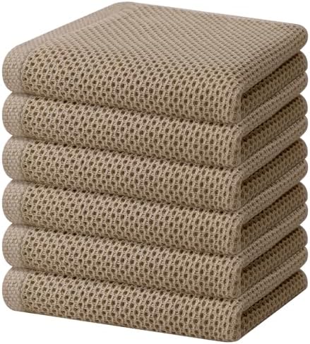 Homaxy 100% Cotton Waffle Weave Kitchen Dish Towels 6-Pack by Homaxy