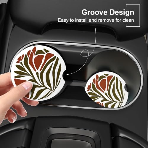 Ceramic Car Coasters – Absorbent Car Cup Holder Coaster Set - Image 4