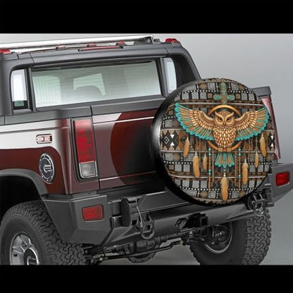 Native American Owl Spare Tire Cover Wheel Protector Universal Fit - Image 3