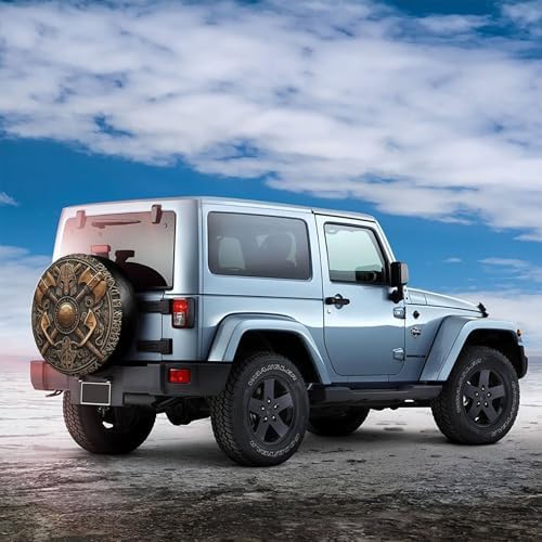 Viking Axe Spare Tire Cover Wheel Protectors Weatherproof Sun Protection Covers - Image 5
