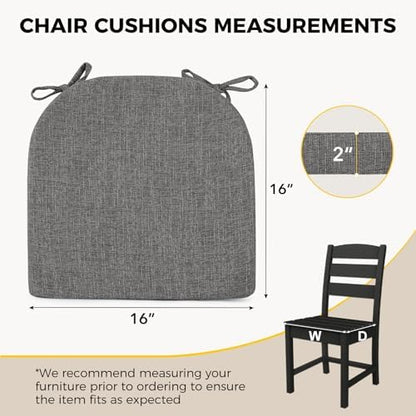 downluxe Indoor Chair Cushions for Dining Chairs, Soft and Comfortable Textured - Image 2